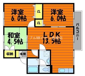 プレジール万寿の物件間取画像